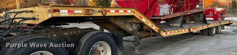 1988 Hyster SR35TL drop deck hydraulic tail equipment trailer - MT9025