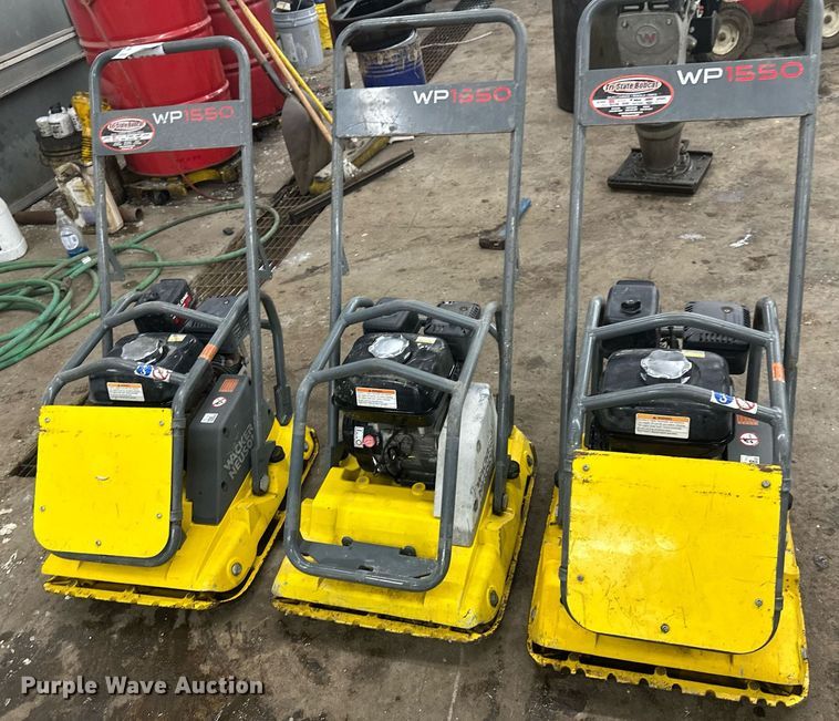 (3) Wacker WP1550 plate compactors - DN0904