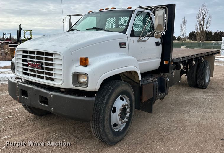 2002 GMC C6500 dump flatbed truck - ER8660