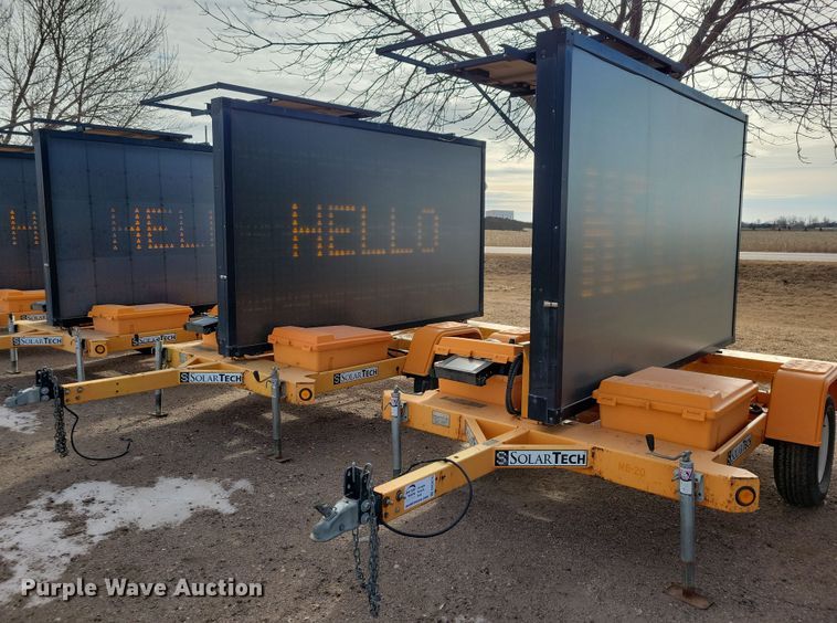 (2) 2016 Solar Tech message board trailers - DN3676