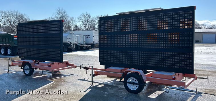 (2) American Signal message board trailers - EK2654