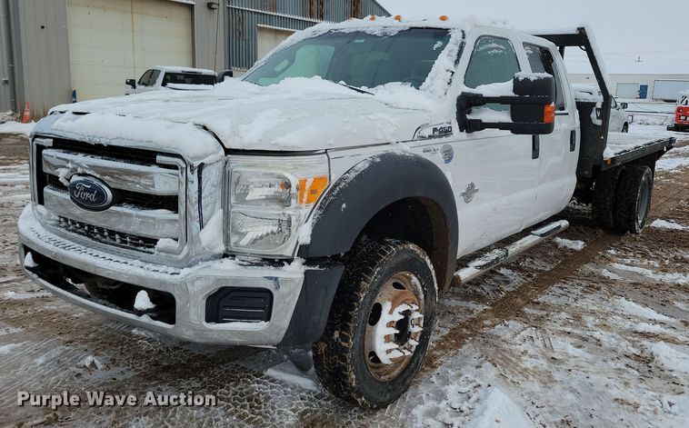 2016 Ford F450 Super Duty Crew Cab flatbed truck - NB9876