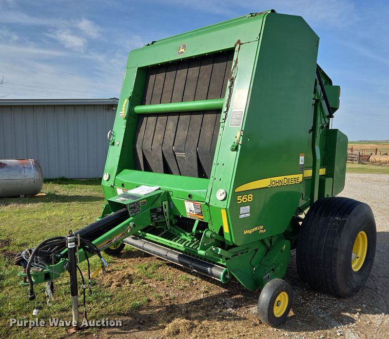 2012 John Deere 568-5X6 MegaWide Plus round baler - EL5543