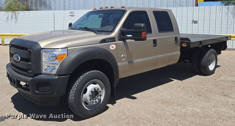 2012 Ford F450 Super Duty Crew Cab flatbed truck - YA0500