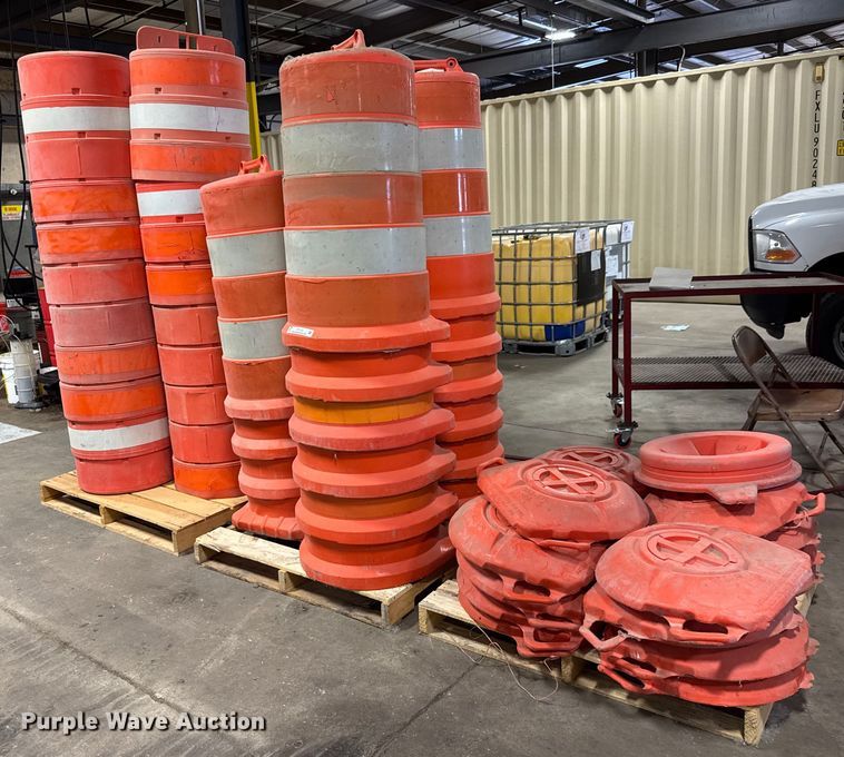 Approximately 30 traffic barrels - DY0120