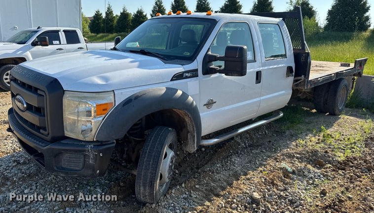 2012 Ford F450 Super Duty XL Crew Cab flatbed truck - DV4050