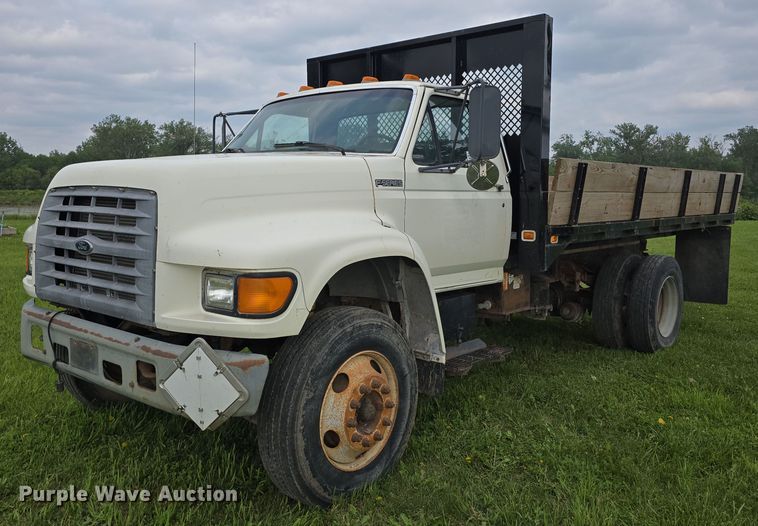1998 Ford F800 dump flatbed truck - DT6918