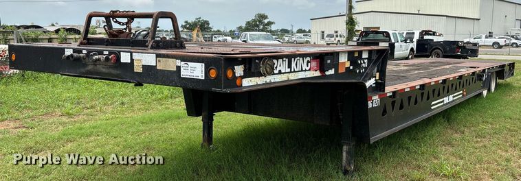 2007 Trail King drop deck hydraulic tail equipment trailer - DW7128