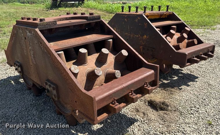 (2) 28" W excavator double drum rollers - DY0259