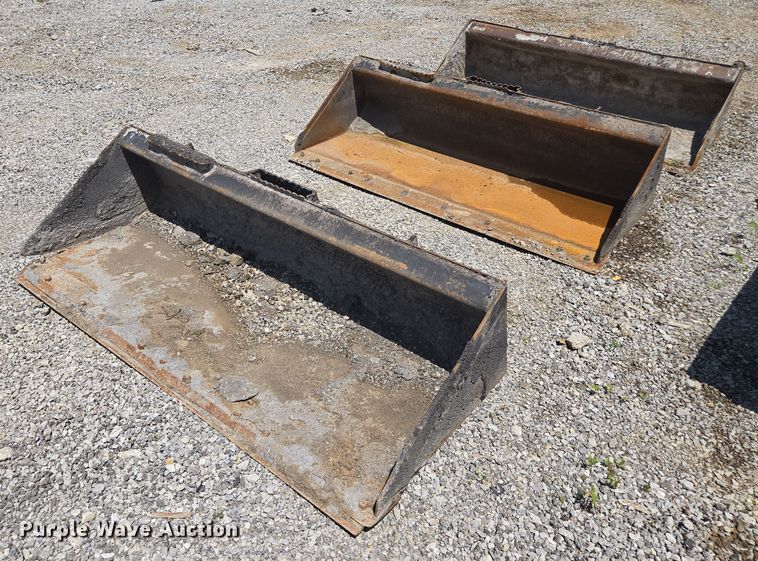 (3) skid steer buckets - EF1648