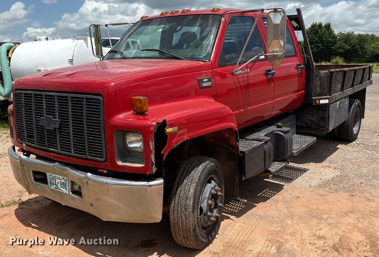 2000 Chevrolet C7500 Crew Cab dump flatbed truck - EL2151