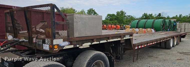 1997 Ledwell HT49102HT drop deck hydraulic tail equipment trailer - EB8088