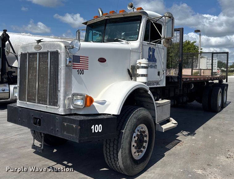 1997 Peterbilt 357 flatbed truck - EC3602