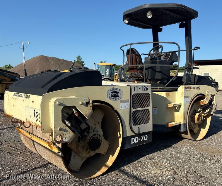 1998 Ingersoll Rand DD-70 double drum vibratory roller - DY0823