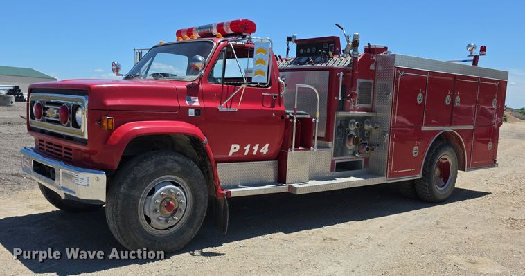 1986 Chevrolet  C70 Custom Deluxe pumper fire truck - EF3619