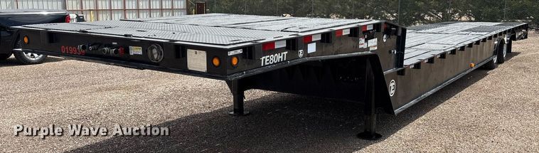 2009 Trail-EZE TE80HT48 drop deck hydraulic tail equipment trailer - DX8053