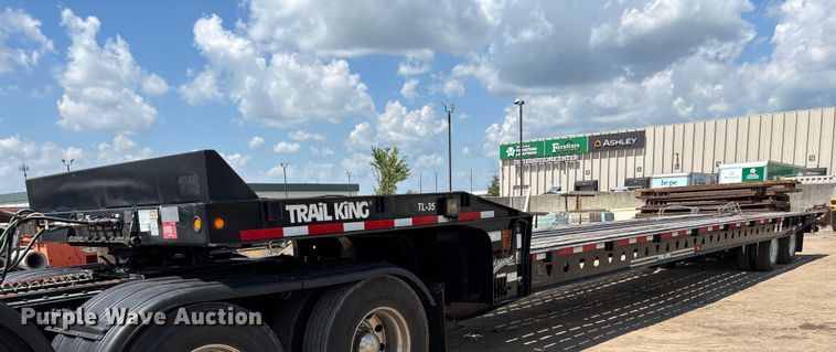 2012 Trail King TK70SA-482 drop deck tilt deck equipment trailer - DT3289