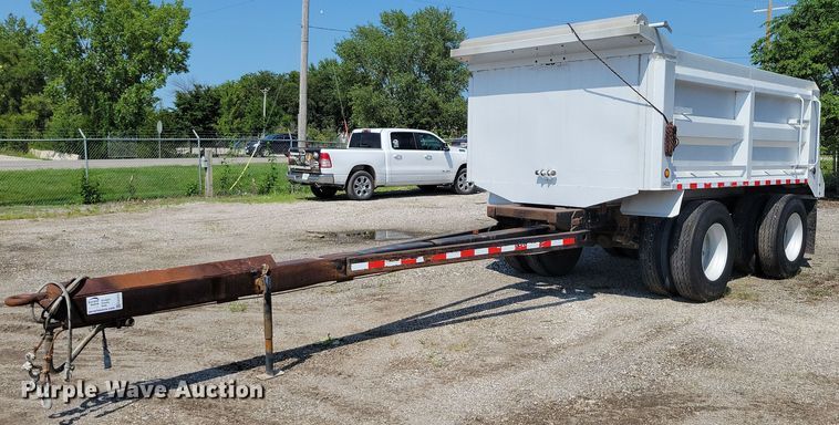 1992 Brady Truck Equip end dump pup trailer - EA2479