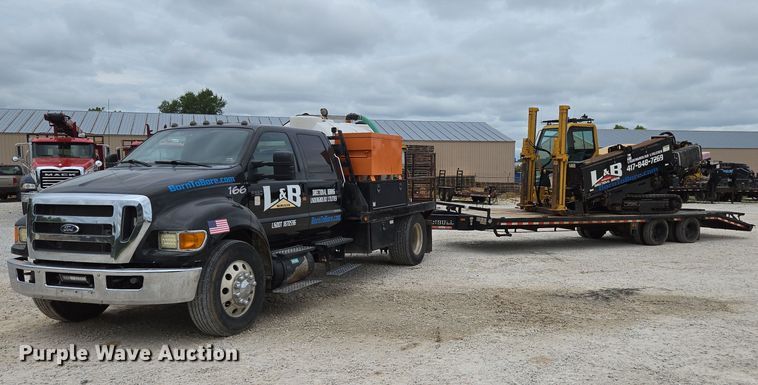 2016 Vermeer D24X40III directional boring unit with 2015 Ford F650 flatbed truck and 2021 Norstar equipment trailer - ED2171