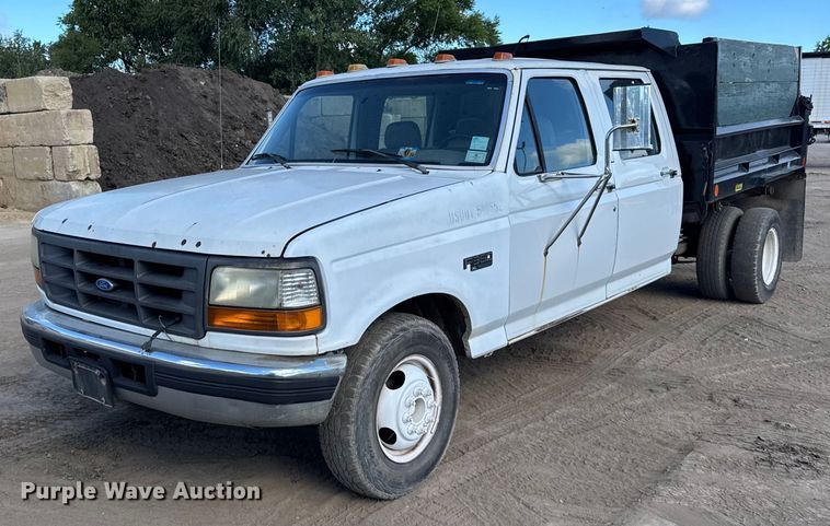 1995 Ford F350 Crew Cab dump bed pickup truck - ER0002
