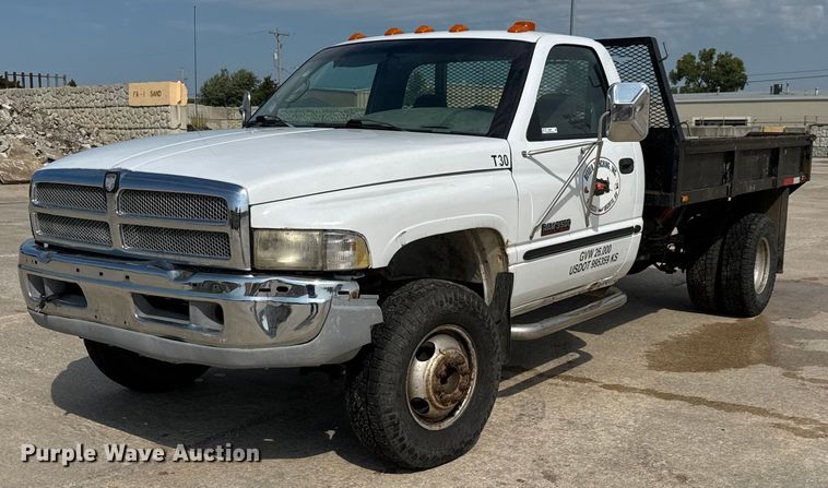 1999 Dodge Ram 3500 Laramie SLR dump bed pickup truck - EM8097