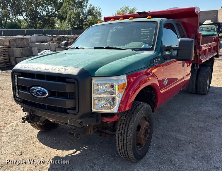 2011 Ford F350 Super duty SuperCab dump bed pickup truck - ER0095