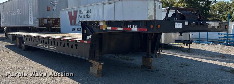 2007 Trail King TK70HT-482 drop deck hydraulic tail equipment trailer - DU1311