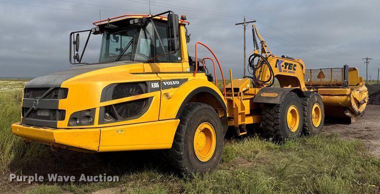 2019 Volvo A30G articulated scraper truck with 2016 K-Tec 1228 scraper - DZ8974