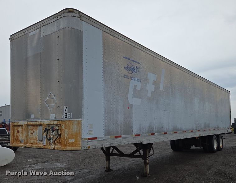 1989 Fruehauf dry van trailer - DU6912