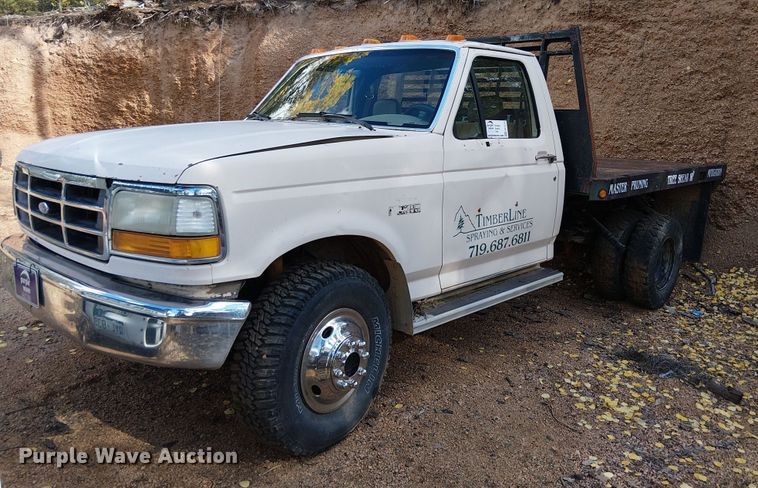 1992 Ford F Super Duty dump flatbed truck - EC1210