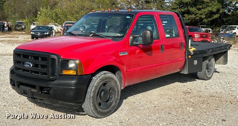 2006 Ford F350 Super Duty XL Crew Cab flatbed pickup truck - ET3394