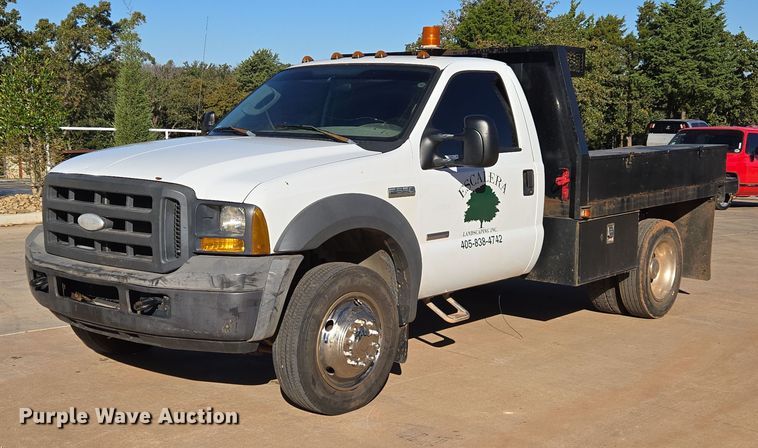 2005 Ford F550 Super Duty flatbed truck - EU3893