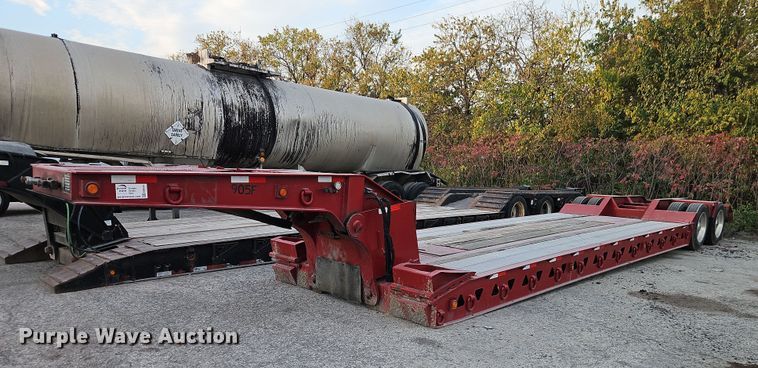 1990 Trail King Industries TK70DGP-432 lowboy equipment trailer - EB8397