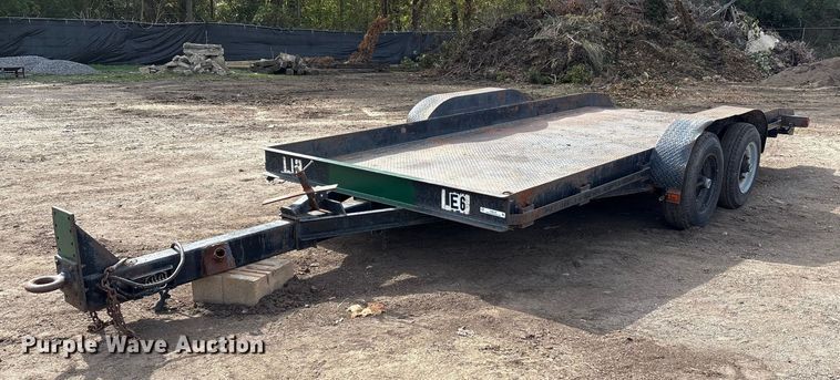 1990 Shop built tilt deck equipment trailer - EM6129