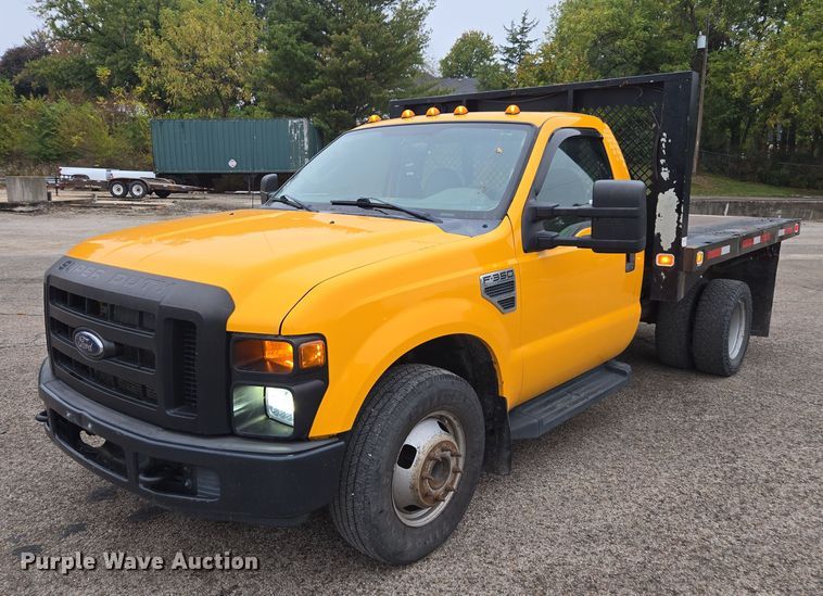 2009 Ford F350 Super Duty XL dump flatbed pickup truck - DU3702