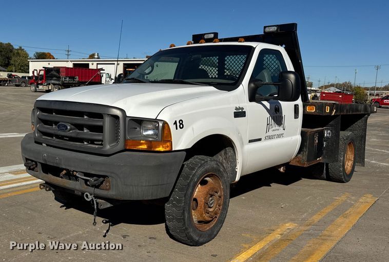 2001 Ford F450 Super Duty dump flatbed truck - EF2279