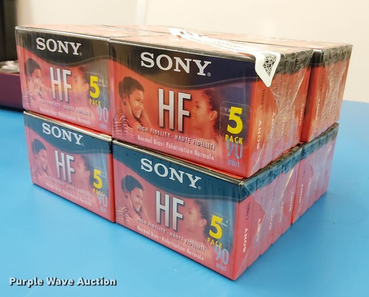 (8) Sony HF 90 Normal Bias 5-Pack cassette tapes  - EG8791