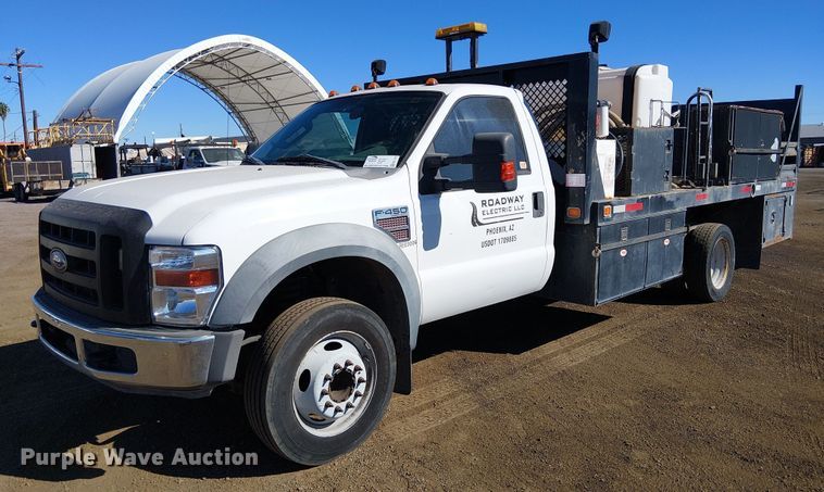 2008 Ford F450 Super Duty flatbed truck - EC1276