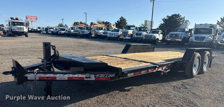 2024 Felling Trailer FT-12-YI-I tilt deck equipment trailer - EG1718