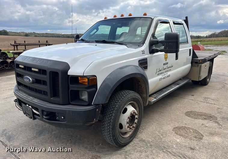 2008 Ford F450 Super Duty Crew Cab flatbed truck - EN0637