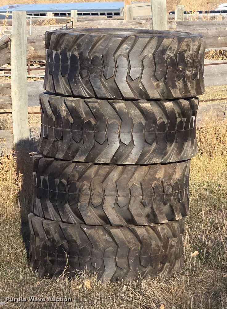 (4) Power King 15-19.5NHS tires - ES2540