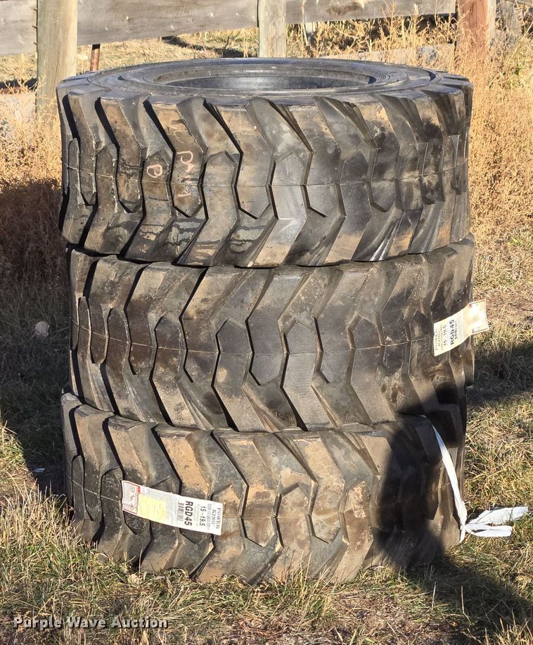 (3) Power King 15-19.5NHS tires - ES2541
