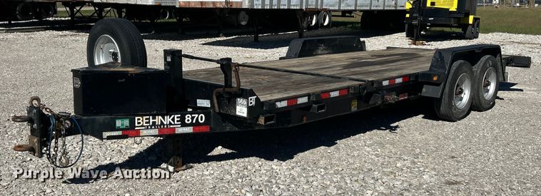 2023 Behnke 870 tilt deck equipment trailer - ET6513