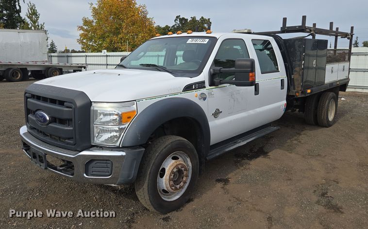 2015 Ford F550 Crew Cab flatbed truck - YA1003