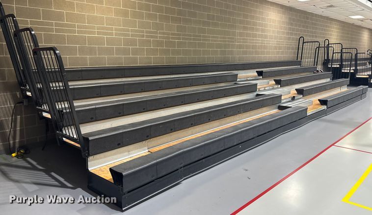 (2) Hussey collapsible bleachers - EV2553