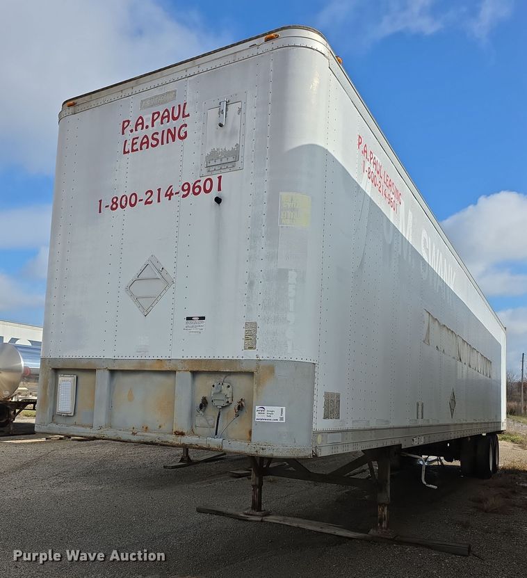 1995 Fruehauf FBLF91.5NT248 dry van trailer - FI0668