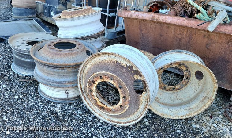 (9) semi truck wheels - NO9771