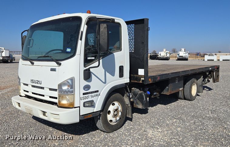 2012 Isuzu NPR flatbed truck - ET5259