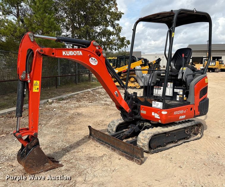 2020 Kubota KX018-4 mini excavator - EA7100
