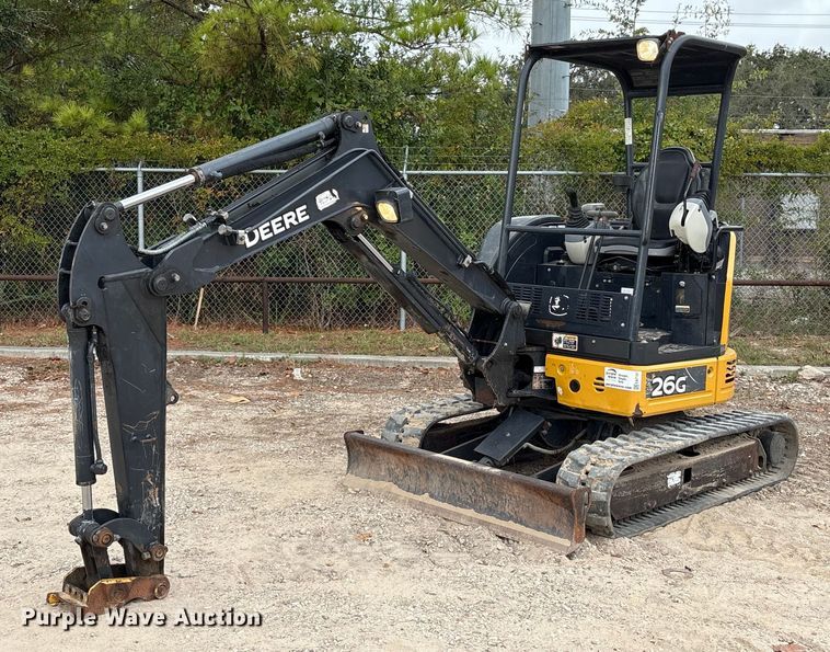 2018 John Deere 26G mini excavator - EA7101